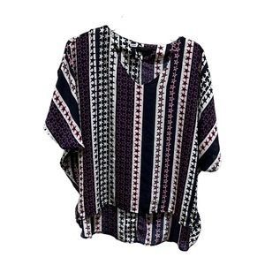 XL Oversized Star Stripe Blouse w/ Dolman Sleeves – Paris Design